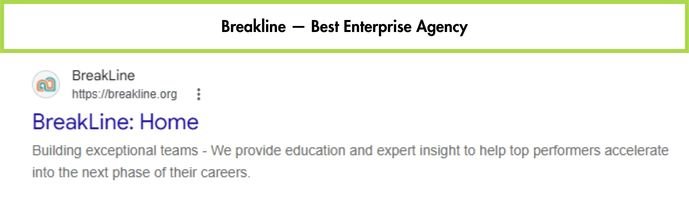 Breakline website homepage, enterprise-level SEO agency for multi-location brands