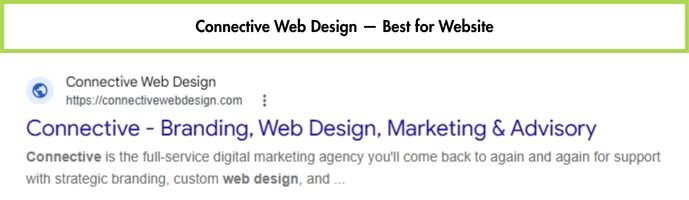 Connective Web Design website homepage, website design and SEO agency