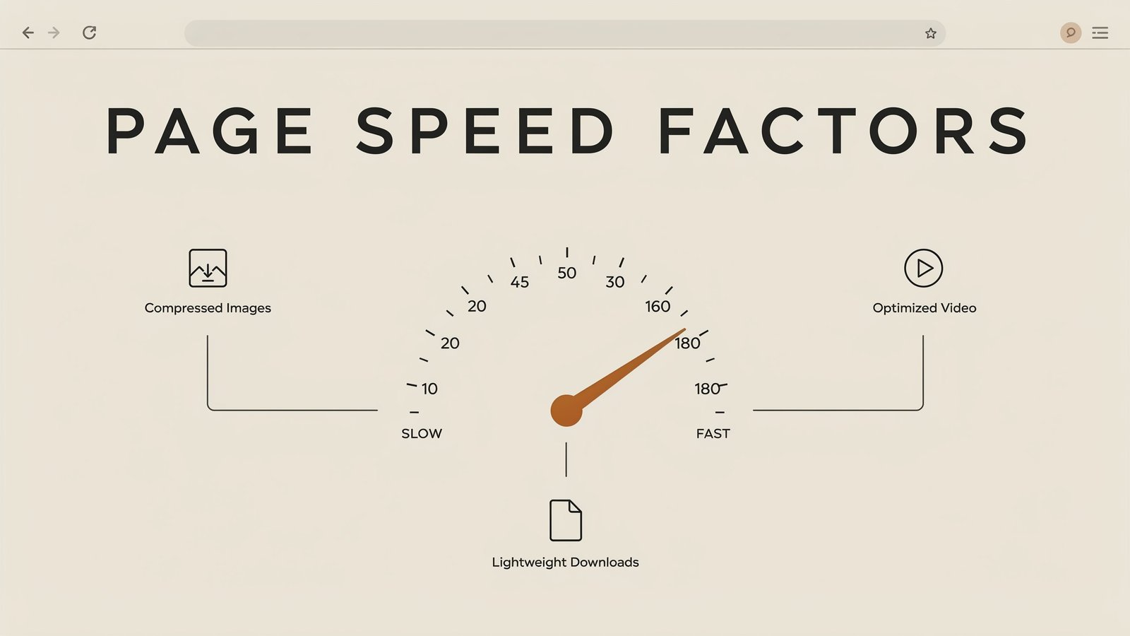 Core Web Vitals and page speed metrics illustrated for an image-heavy architecture website