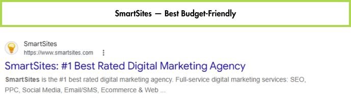 SmartSites website homepage, SEO and PPC agency for small and mid-sized businesses