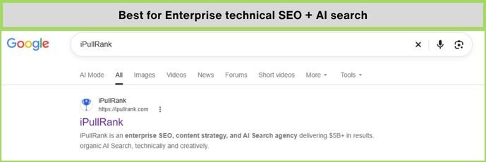 Best for Enterprise technical SEO + AI search