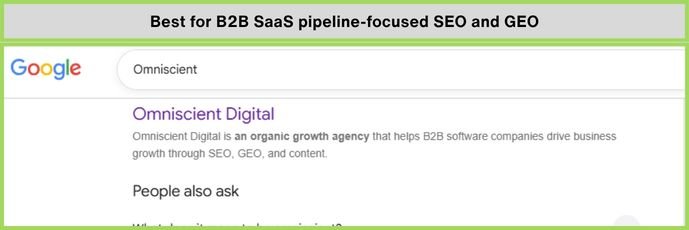 Omniscient - B2B SaaS pipeline-focused SEO and GEO SEO